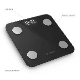TrueLife FitScale W1 BT Negru - cântar bluetooth cu impedanță bioelectrică