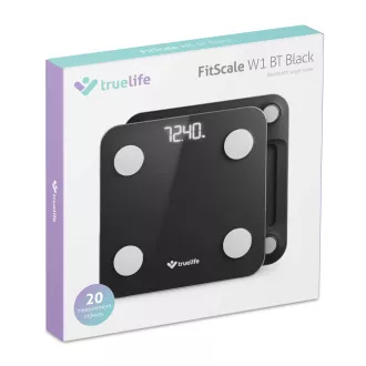 TrueLife FitScale W1 BT Negru - cântar bluetooth cu impedanță bioelectrică