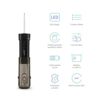 TrueLife AquaFloss Mini M50 - irigator oral - negru TrueLife AquaFloss Mini M50 - irigator oral - negru