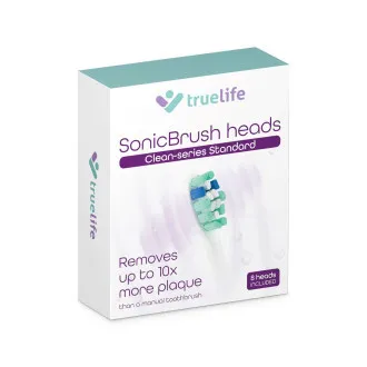 Capete de perie TrueLife SonicBrush Clean din seria Standard, albe, pachet de 8 Capete de perie TrueLife SonicBrush Clean din seria Standard, albe, pachet de 8