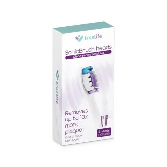 Capete TrueLife SonicBrush Clean seria Sensitive alb, pachet de 2 Capete TrueLife SonicBrush Clean seria Sensitive alb, pachet de 2