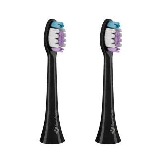 Capete de periuță TrueLife SonicBrush Clean-series Sensitive negru, pachet de 2
