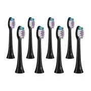 Capete de periuță TrueLife SonicBrush Clean-series Sensitive negru, pachet de 8