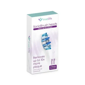 Capete de dinți TrueLife SonicBrush Clean, albire alb, pachet de 2