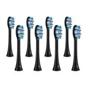 Capete de perie TrueLife SonicBrush Clean seria, albire, negru, pachet de 8