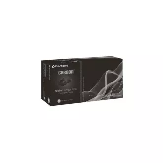 Mănuși de nitril Cranberry® Carbon, foarte moi (fără latex), negru - 200 buc, M Mănuși de nitril Cranberry® Carbon, foarte moi (fără latex), negru - 200 buc, M