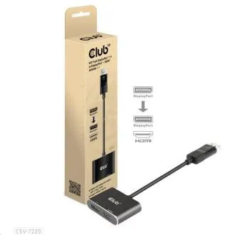 Hub Club3D MST (Multi Stream Transport) DisplayPort 1.4 la DisplayPort + HDMI 4K60Hz (M/F) Hub Club3D MST (Multi Stream Transport) DisplayPort 1.4 la DisplayPort + HDMI 4K60Hz (M/F)