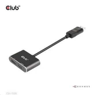 Hub Club3D MST (Multi Stream Transport) DisplayPort 1.4 la DisplayPort + HDMI 4K60Hz (M/F) Hub Club3D MST (Multi Stream Transport) DisplayPort 1.4 la DisplayPort + HDMI 4K60Hz (M/F)