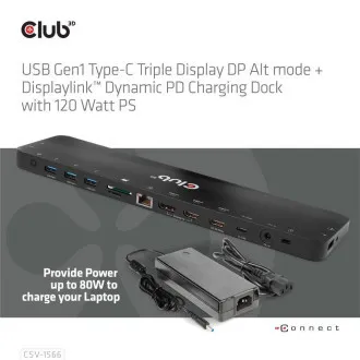 Stație de andocare Club3D USB-C 12v1, 1xDP, 2xHDMI, 1xUSB-C, 5xUSB, 1xRJ45, 1x3.5mm, cititor de carduri SD, negru Stație de andocare Club3D USB-C 12v1, 1xDP, 2xHDMI, 1xUSB-C, 5xUSB, 1xRJ45, 1x3.5mm, cititor de carduri SD, negru