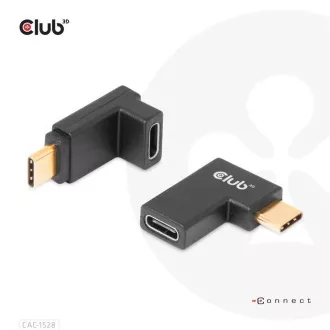 Set de 2 adaptoare unghiulare Club3D USB-C Gen2, 4K120Hz, 240W, (M/F)