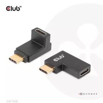 Set de 2 adaptoare unghiulare Club3D USB-C Gen2, 4K120Hz, 240W, (M/F)