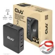 Încărcător de călătorie Club3D 140W tehnologie GaN, 3xUSB-C, 1xUSB-A, suport PPS + PD 3.1