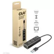 Hub Club3D, USB-A 3.2 Gen1 la 3x USB 3.1, Gigabit Ethernet