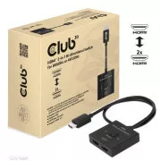 Comutator Club3D, HDMI la 2xHDMI cu două fețe 2in1, 8K60Hz, 4K120Hz