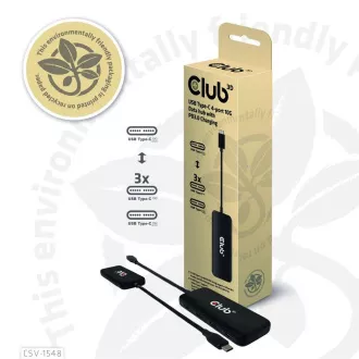Hub Club3D 1xUSB-C la 4xUSB-C, port 10Gbps, PD 3.0