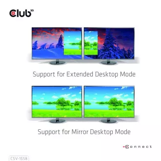 Hub video Club3D MST USB-C la 2xHDMI + USB-C PD 3.0, 4K60Hz