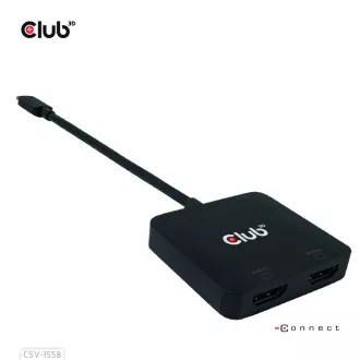 Hub video Club3D MST USB-C la 2xHDMI + USB-C PD 3.0, 4K60Hz
