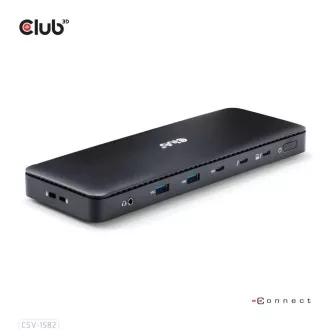 Stație de andocare Club3D USB-C 12v1, 1xDP, 1xHDMI, 2xUSB-C, 4xUSB, 1xRJ45, neagră