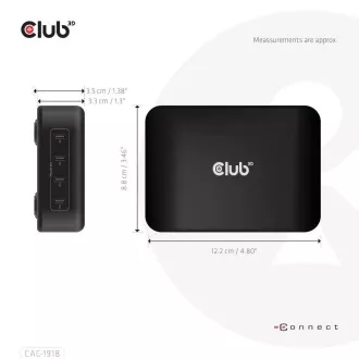 Încărcător de călătorie Club3D 240W tehnologie GaN, 4xUSB-C, suport PPS + PD 3.1