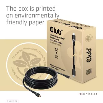 Cablu HDMI Club3D, cablu certificat HDMI™ ultra rapid, 4K120Hz/ 8K60Hz, 7,5 m