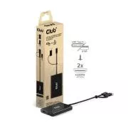 Hub video Club3D USB-C/A la 2xHDMI 2.0, monitor dublu, 4K60Hz (M/F)