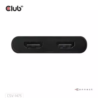 Hub video Club3D USB-C/A la 2xHDMI 2.0, monitor dublu, 4K60Hz (M/F)