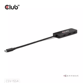 Hub Club3D MST USB-C la 3xHDMI, simplu: 8K30Hz, triplu: 4K60Hz