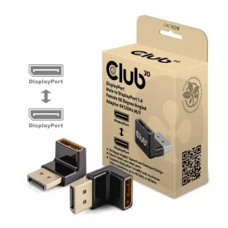 Adaptor Club3D DisplayPort la DisplayPort 1.4, 4K120Hz, 8K30Hz, 90° Adaptor Club3D DisplayPort la DisplayPort 1.4, 4K120Hz, 8K30Hz, 90°