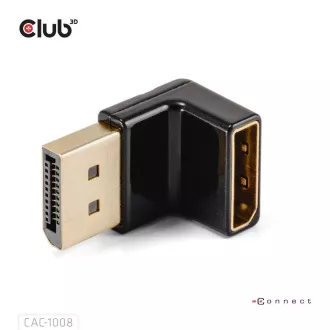 Adaptor Club3D DisplayPort la DisplayPort 1.4, 4K120Hz, 8K30Hz, 90° Adaptor Club3D DisplayPort la DisplayPort 1.4, 4K120Hz, 8K30Hz, 90°