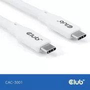 Cablu Club3D USB-C 4.0, 20Gbps, 4K60Hz, PD 240W, 2m, alb