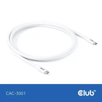 Cablu Club3D USB-C 4.0, 20Gbps, 4K60Hz, PD 240W, 2m, alb