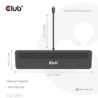 Stație de andocare Club3D USB-C 12v1, 2xHDMI, 1xDP, 2xUSB-C, 3xUSB, 1xRJ45, 1x3.5mm, neagră