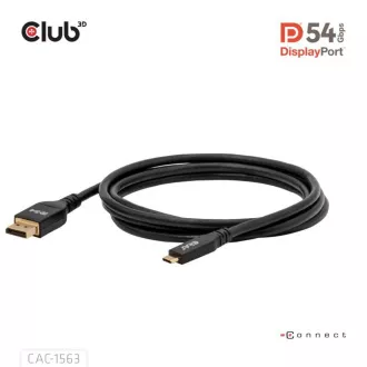 Cablu Club3D USB-C la DisplayPort 2.1 DP54 Bi-direcțional, 8K120Hz, 4K480Hz, 2m