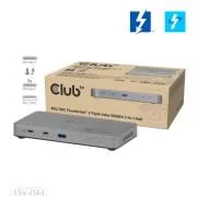 Hub Club3D Thunderbolt 5 5 în 1, 3x USB-C TB5, 1x USB-A, 1x 8K60Hz, 3x 5K60Hz, certificare Thunderbolt Share, 180W