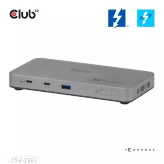 Hub Club3D Thunderbolt 5 5 în 1, 3x USB-C TB5, 1x USB-A, 1x 8K60Hz, 3x 5K60Hz, certificare Thunderbolt Share, 180W Hub Club3D Thunderbolt 5 5 în 1, 3x USB-C TB5, 1x USB-A, 1x 8K60Hz, 3x 5K60Hz, certificare Thunderbolt Share, 180W