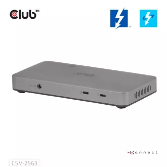 Hub Club3D Thunderbolt 5 5 în 1, 3x USB-C TB5, 1x USB-A, 1x 8K60Hz, 3x 5K60Hz, certificare Thunderbolt Share, 180W Hub Club3D Thunderbolt 5 5 în 1, 3x USB-C TB5, 1x USB-A, 1x 8K60Hz, 3x 5K60Hz, certificare Thunderbolt Share, 180W