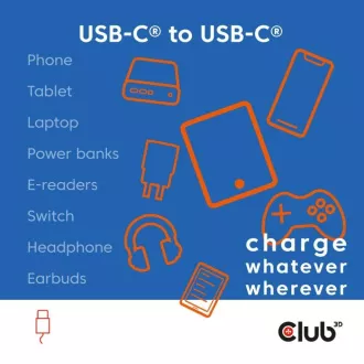 Cablu USB-C magnetic Club3D, 240W PD3.1, 480 Mbps, 2m, roz