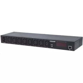 Panou de distribuție Intellinet PDU, 8x priză C13, rack 1U, cablu detașabil 16A, monitorizare Panou de distribuție Intellinet PDU, 8x priză C13, rack 1U, cablu detașabil 16A, monitorizare