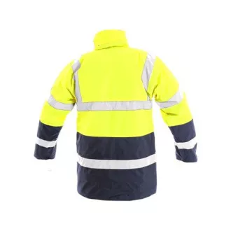 Geaca reflectorizanta pentru barbati OXFORD, galben-albastru, marimea S