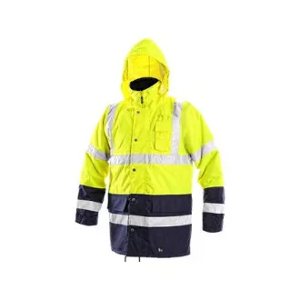 Geaca reflectorizanta pentru barbati OXFORD, galben-albastru, marimea L