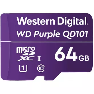 Card WD MicroSDXC 64 GB violet WDD064G1P0C clasa 10, 16 TBW