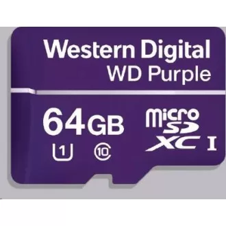 Card WD MicroSDXC 64 GB violet WDD064G1P0C clasa 10, 16 TBW