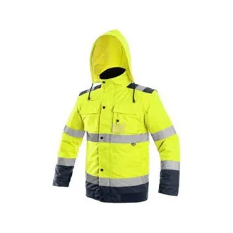 Jachetă CXS LUTON, vizibilitate ridicată, bărbătească, galben-albastru. L Jachetă CXS LUTON, vizibilitate ridicată, bărbătească, galben-albastru. L