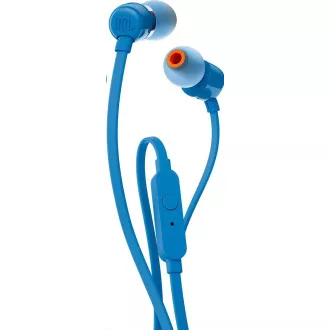 Căști intraauriculare JBL T110 negre, mufă jack de 3,5 mm, microfon, albastre Căști intraauriculare JBL T110 negre, mufă jack de 3,5 mm, microfon, albastre