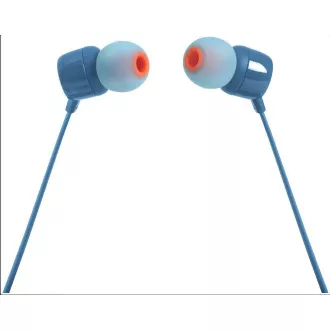 Căști intraauriculare JBL T110 negre, mufă jack de 3,5 mm, microfon, albastre Căști intraauriculare JBL T110 negre, mufă jack de 3,5 mm, microfon, albastre