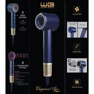 WG - Uscător de păr WG Elegance Air, 1600W, albastru WG - Uscător de păr WG Elegance Air, 1600W, albastru