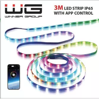 WG - Bandă LED inteligentă WG18, 3 metri, cu aplicație, IP 65, USB-A