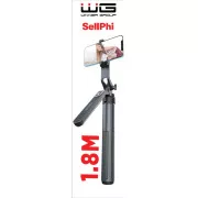 WG - Stick selfie WG 7, Stick selfie + trepied + suport telescopic GoPro, bluetooth, negru