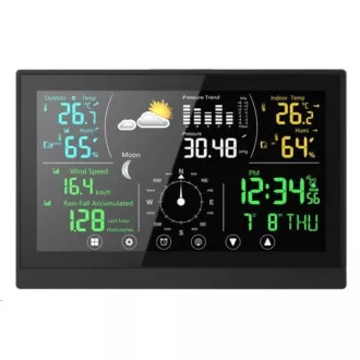 Stație meteo WG - WG1 cu ecran tactil și accesorii, anemometru, pluviometru