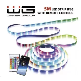 WG - Bandă LED inteligentă WG17, 5 metri, cu controler și aplicație, IP 20, cu adaptor de alimentare WG - Bandă LED inteligentă WG17, 5 metri, cu controler și aplicație, IP 20, cu adaptor de alimentare